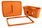 Deepal S05 Orange Silicone Interior Kit – 3-in-1 Bundle (Cup Holder + Wireless Charging Pad + Screen Cover)