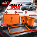 Deepal S05 Orange Silicone Interior Kit – 3-in-1 Bundle (Cup Holder + Wireless Charging Pad + Screen Cover)