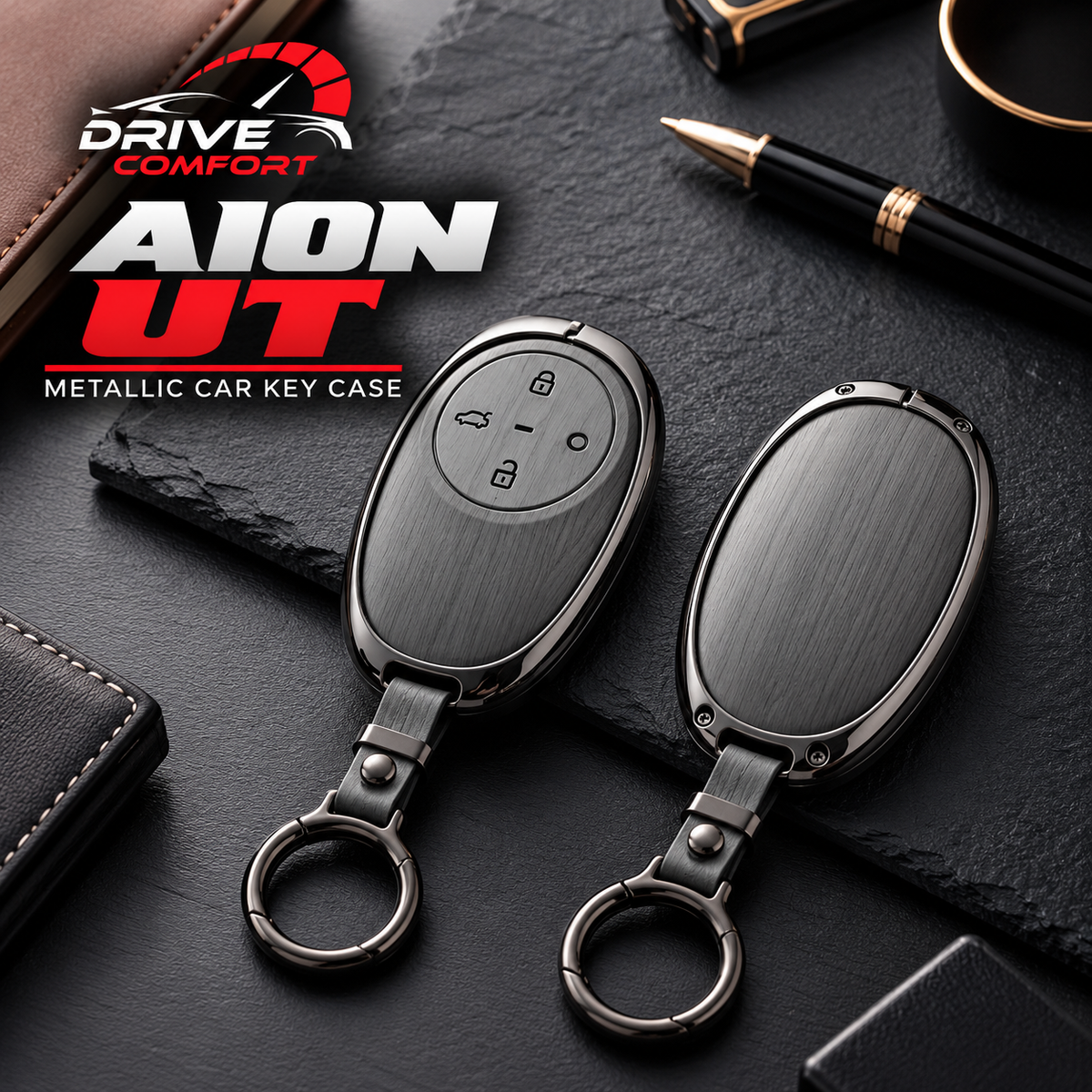 GAC Aion UT Premium Leather Metal Key Cover – Premium Protection Case