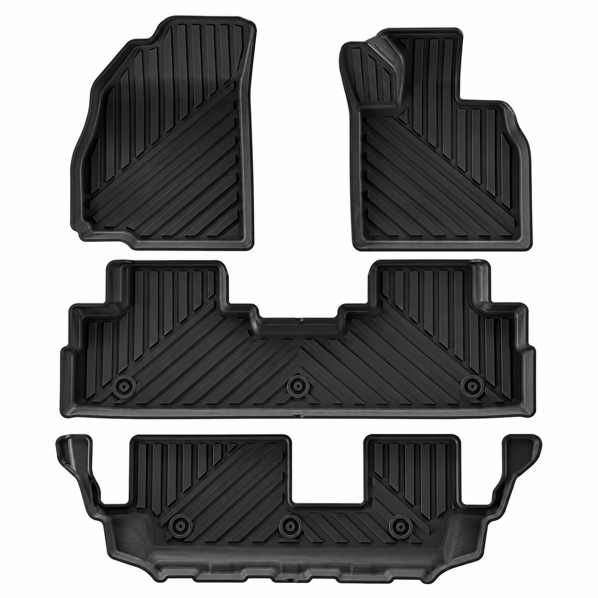Chery Tiggo 9 TPE car mats custom fit all weather – 7 seater