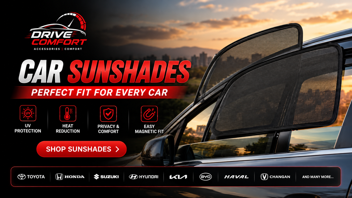 Custom-fit car sunshades from Drive Comfort