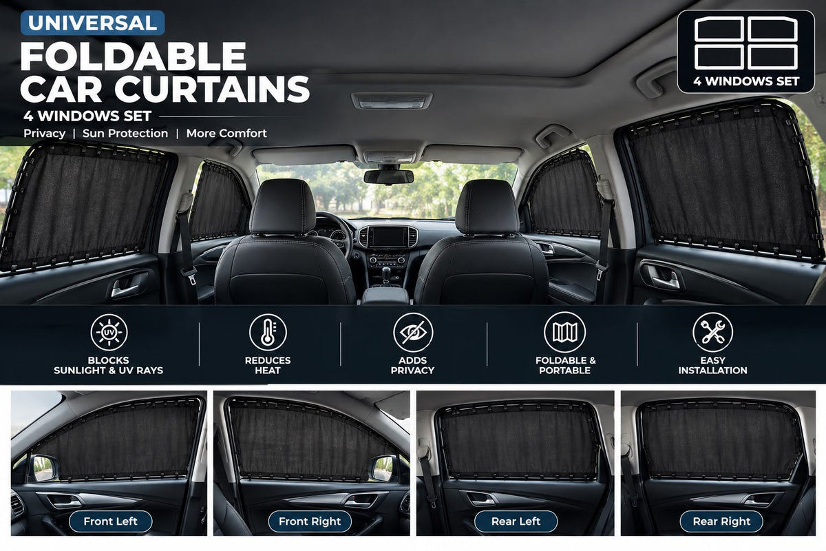 Peugeot 2008 Retractable Car Curtain Sunshades – Custom Fit Privacy & UV Protection