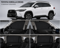 Toyota Corolla Cross Car Window Sun Shades Black 4 Piece UV Protection Set Without Logo