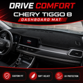 Chery Tiggo 8 dashboard mat with custom fit soft velvet and UV protection features