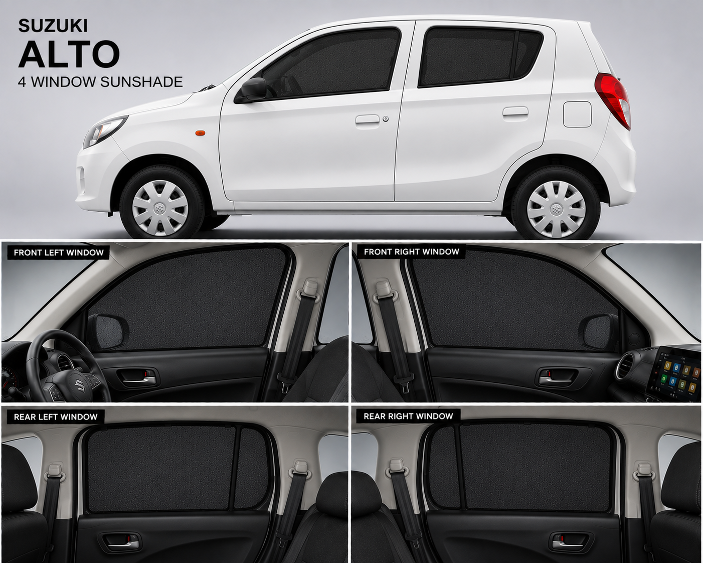 Suzuki Alto Car Window Sun Shades