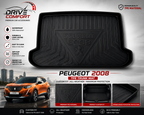 Peugeot 2008 TPE Trunk Mat – Premium Plastic Boot Protection