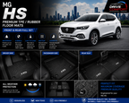 MG HS Premium TPE Floor Mats Custom Fit All Weather Car Mats