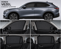 Honda Vezel Car Window Sun Shades Black 4 Piece UV Protection Set With Logo