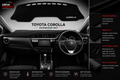 Toyota Corolla Dashboard Mat Soft Velvet Fabric Sun Protection Cover