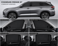 Changan Oshan X7 Car Window Sun Shades Black 4 Piece UV Protection Set With Logo
