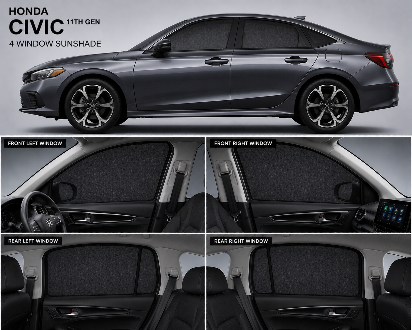 Honda Civic 11th generation sunshades