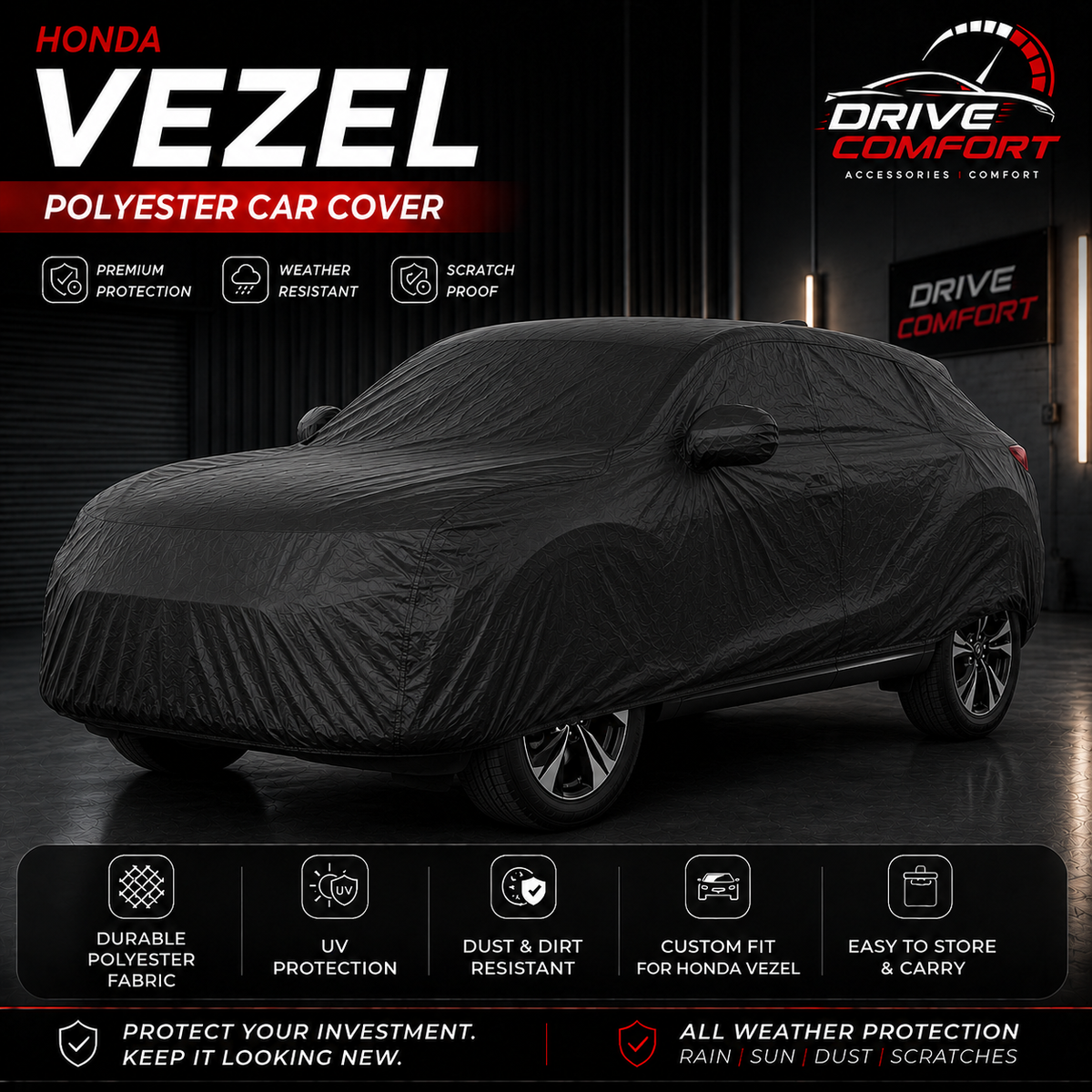 Honda Vezel polyester car top cover