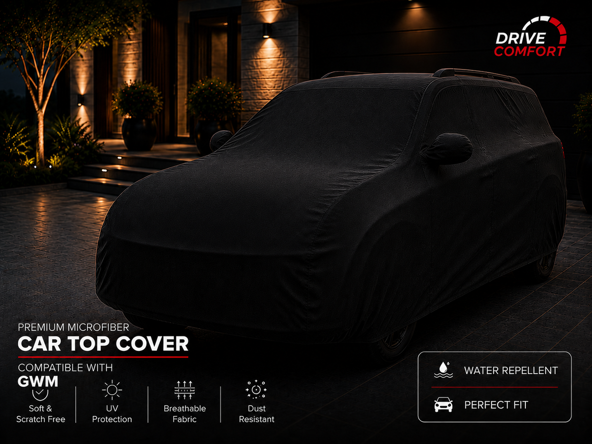 Microfiber car top cover without printed vehicle logo