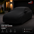 Microfiber car top cover without printed vehicle logo