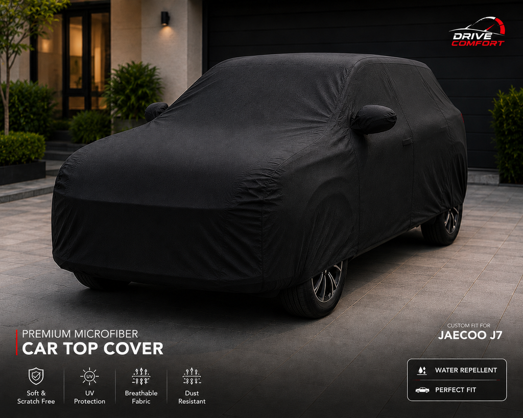 Microfiber car top cover without printed vehicle logo
