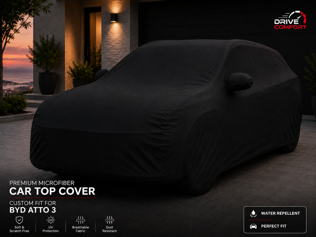 Microfiber car top cover without printed vehicle logo
