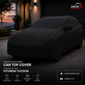 Microfiber car top cover without printed vehicle logo