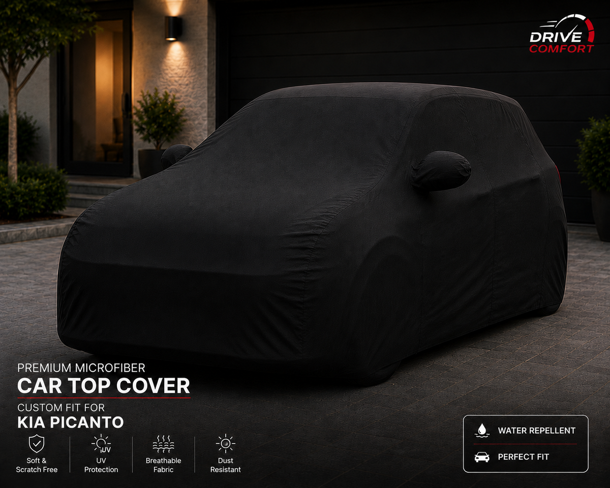 Microfiber car top cover without printed vehicle logo
