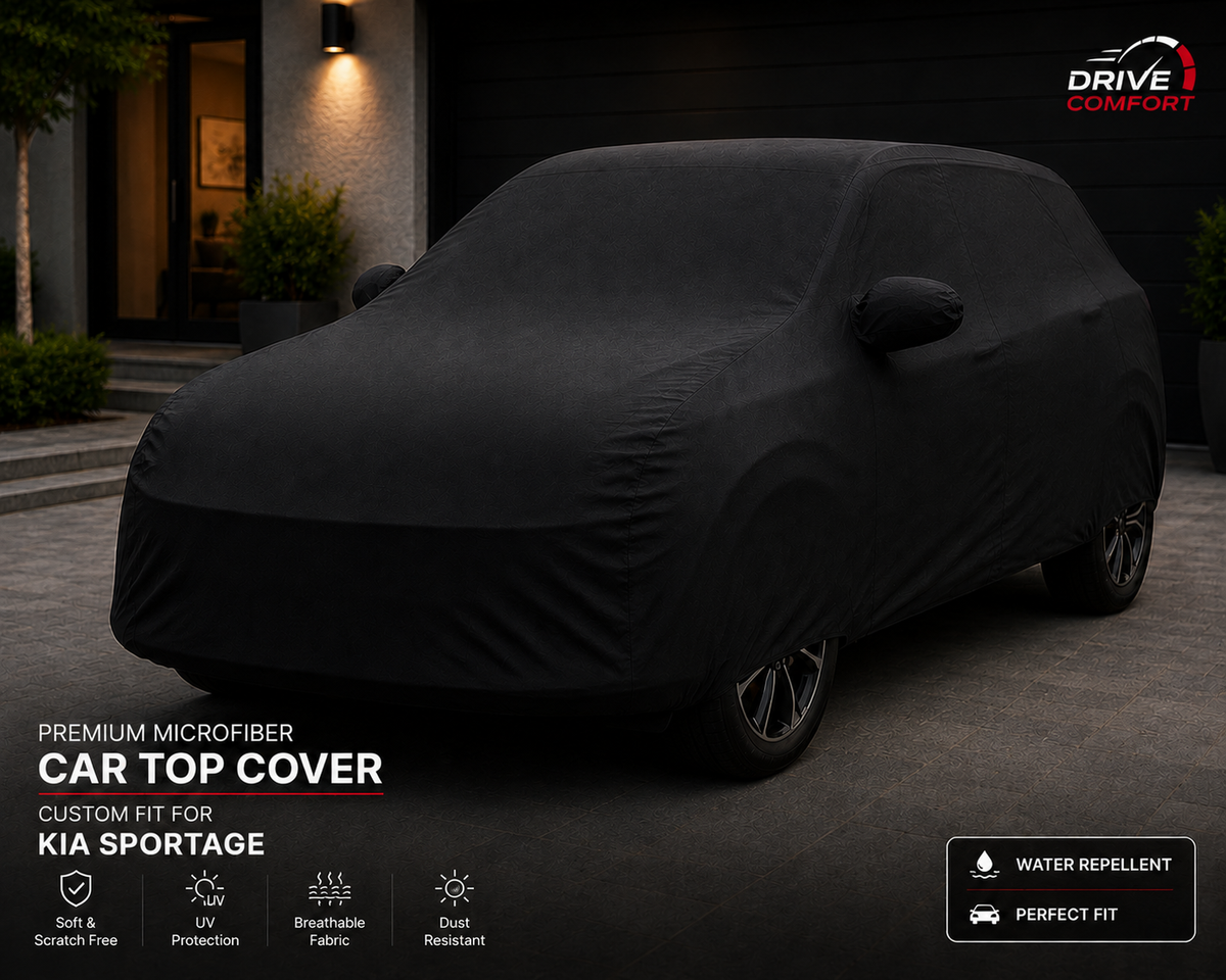 Microfiber car top cover without printed vehicle logo