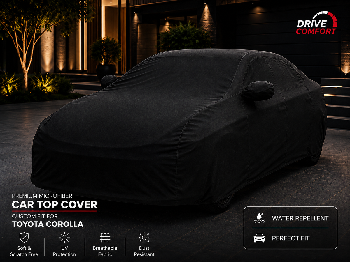 Microfiber car top cover without printed vehicle logo