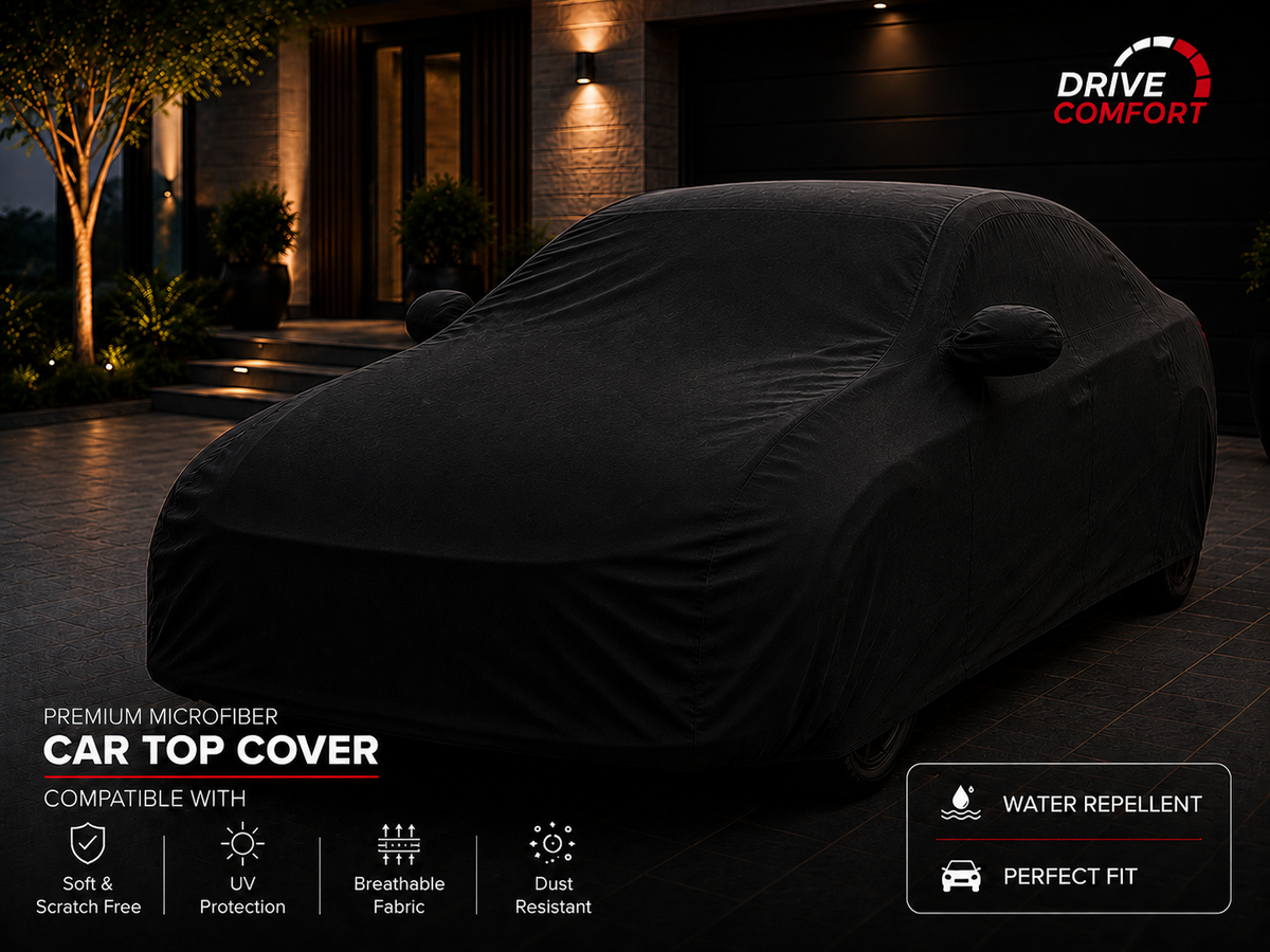 Microfiber car top cover without printed vehicle logo